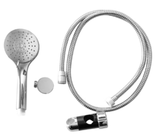 1500 mm Length  Surface Mounted  Handheld Shower Kit to suit 32mm Grab Rail with Slide Cradle - 1500 mm Length  - Chrome