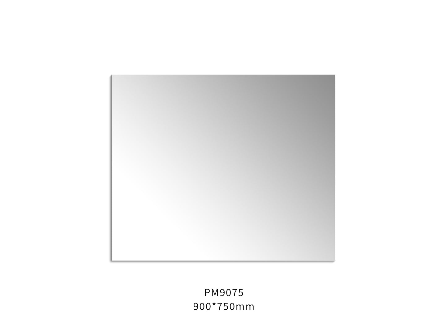 900mmx750mm - Plain Pencil Edge Framless Mirror