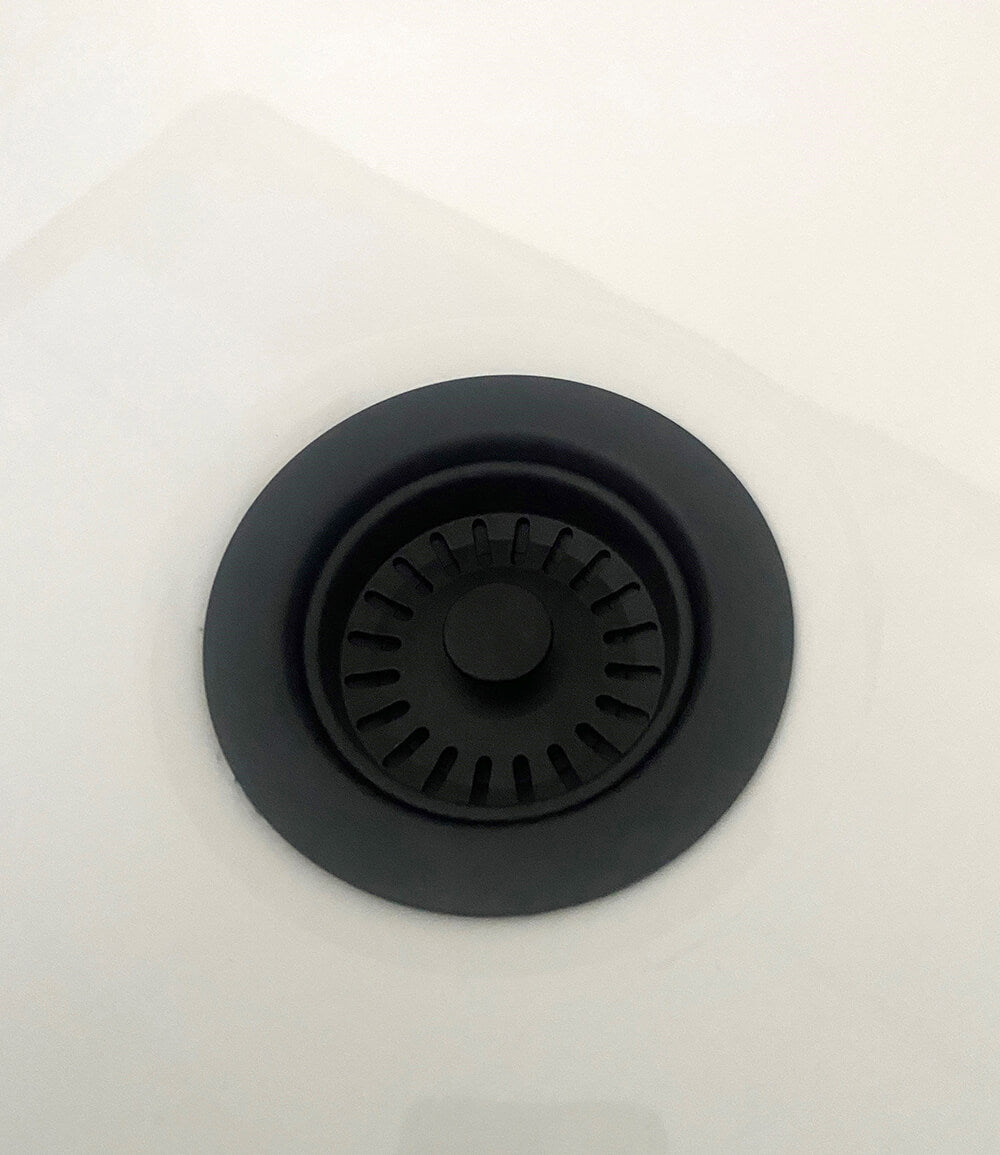 90x50 Matte Black Basket Waste & Long Bolt