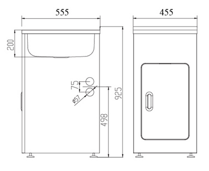455mm 35L Stainless Steel Laundry Tub