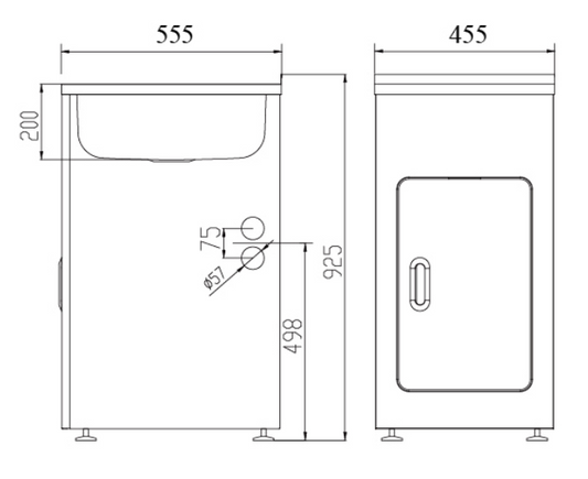 455mm 35L Stainless Steel Laundry Tub