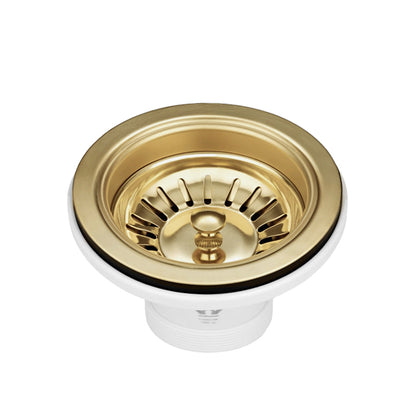 Sink Basket Waste Brushed Dark Gold