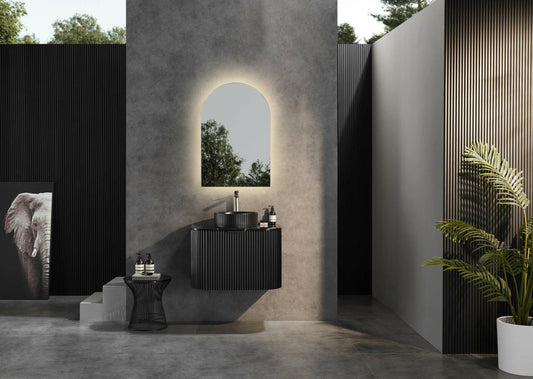 750mm Avalon Wall Hung Vanity PVC Cabinet Only - Matte Black