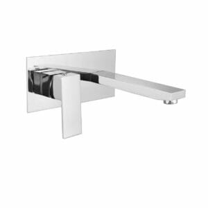 Chrome Bathtub/Basin Wall Mixer With Spout