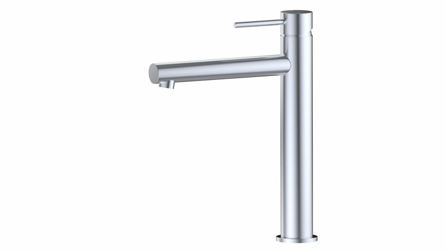 Otus Slimline Stainless Steel Highrise Basin Mixer - Chrome