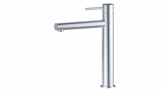 Otus Slimline Stainless Steel Highrise Basin Mixer - Chrome