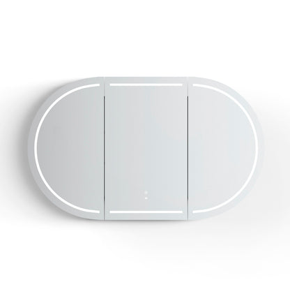 LED BONDI 1500x900 Shaving Cabinet Black Oak