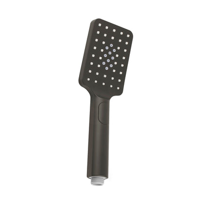 Taran 250mm Gun Metal Twin Shower On Rail Top Inlet Square