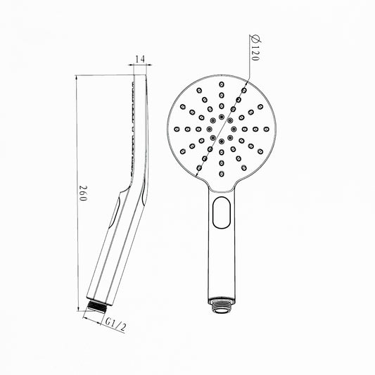 Pavia 250mm Gun Metal Twin Shower On Rail Top Inlet Round