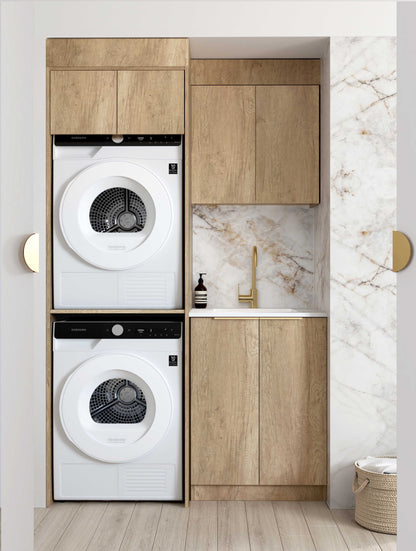 Laundry Kit 1305B Byron/Bondi Natural Oak with Pure White Top