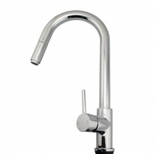 Round Chrome Pull Out Kitchen Sink Mixer   Tap