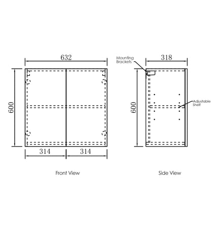 Laundry Kit 1305B Byron/Bondi Black Oak with Pure White Top