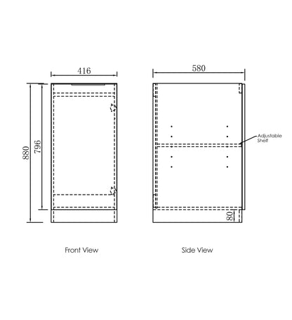 Byron/Bondi Laundry 415 Black Oak Base Cabinet