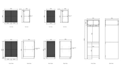 Laundry Kit 1715C Bondi White with Natural Carrara Marble Top