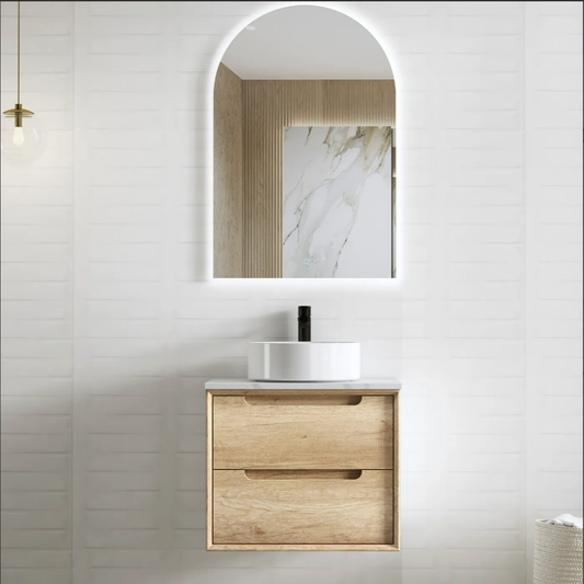 Byron 600mm Natural Oak Wall Hung Cabinet Only