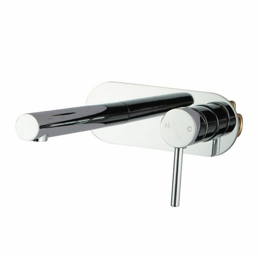 LUCID PIN Chrome Wall Mixer With Spout