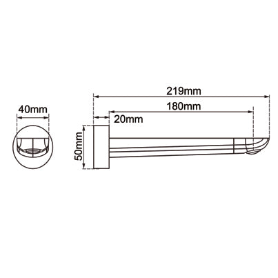 RUSHY Series Chrome Bathtub/Basin Wall Spout