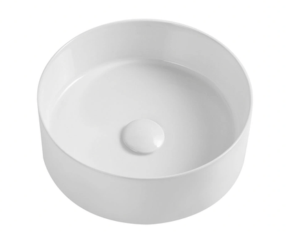 360mm Gloss White Round Above Counter Basin | 360x360x120mm