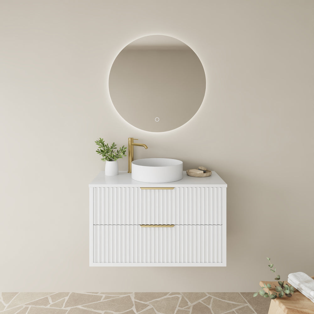 900mm Rome Wall Hung Vanity PVC - Cabinet Only - Matte White