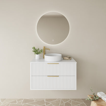 900mm Rome Wall Hung Vanity PVC - Cabinet Only - Matte White