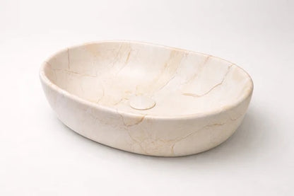 485*350*140mm Matte Beige Carrara Design Above Counter Basin