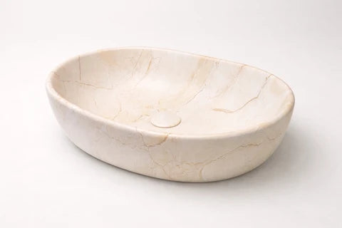 485*350*140mm Matte Beige Carrara Design Above Counter Basin