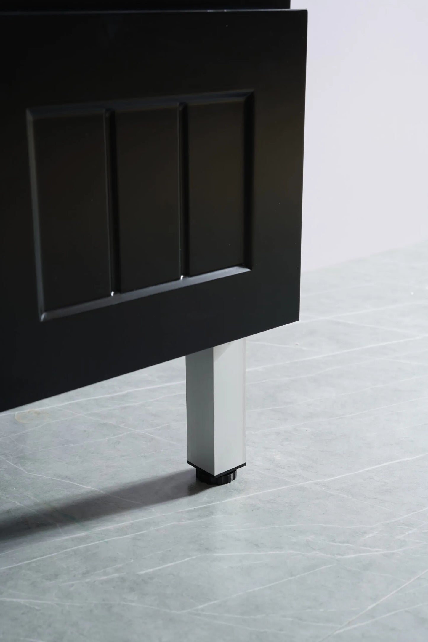 750mm Acacia Slim Floor Vanity PVC Left Side Drawers - Cabinet Only - Matte Black