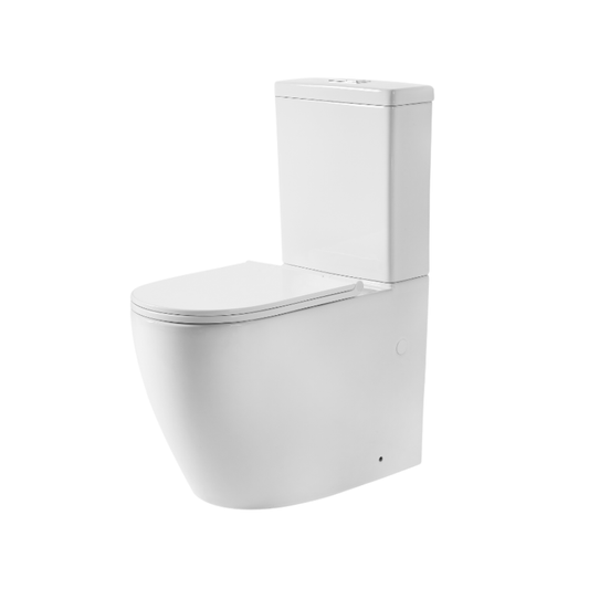 Ajax Back to Wall Rimless Toilet Suite - Chrome
