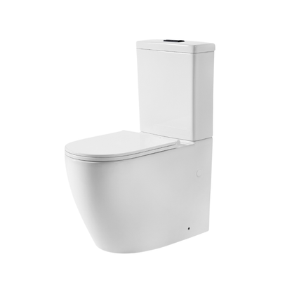 Ajax Back to Wall Rimless Toilet Suite - Matte Black