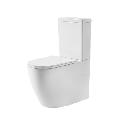 Ajax Back to Wall Rimless Toilet Suite - Matte White
