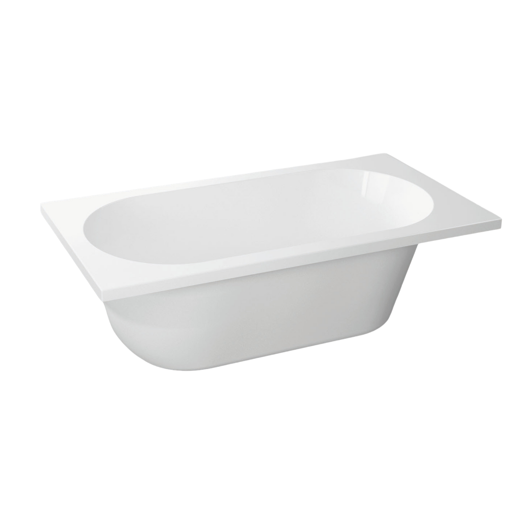 Clay 1500mm Drop in Bath - Gloss White