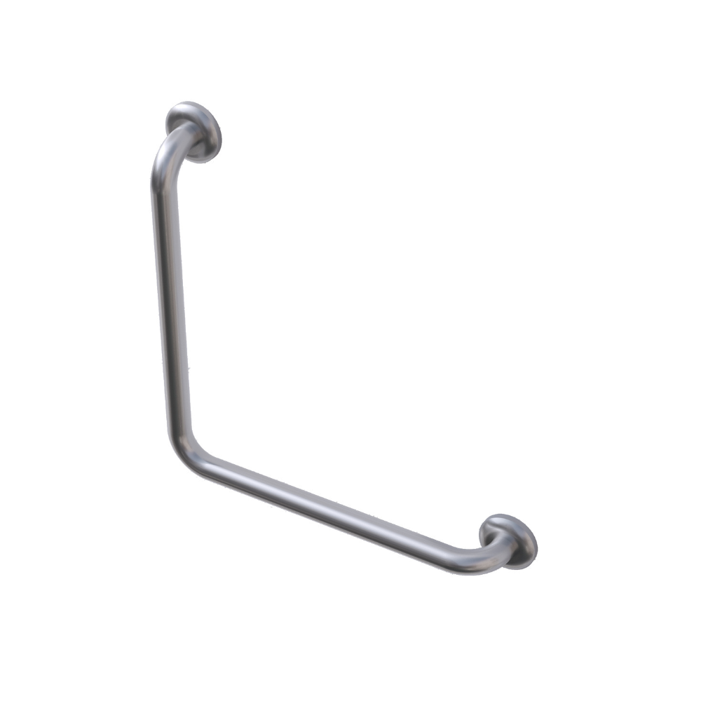 Amore Grab Rail 90 Degree 450 x 450mm Left or Right Hand - Brushed Nickel