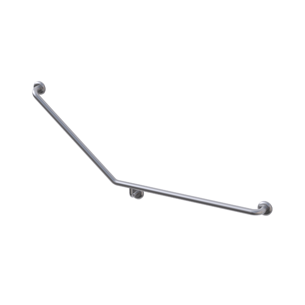 Amore Grab Rail 140 Degree 850 x 700mm Left Hand Angle - Brushed Nickel