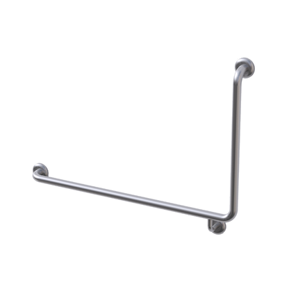 Amore Grab Rail 90 Degree 950 x 600mm Left Hand - Brushed Nickel