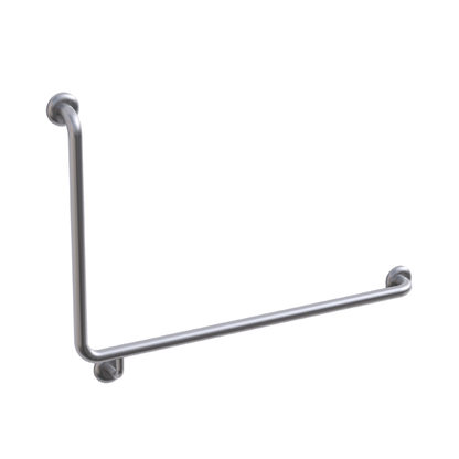 Amore Grab Rail 90 Degree 950 x 600mm Right Hand - Brushed Nickel