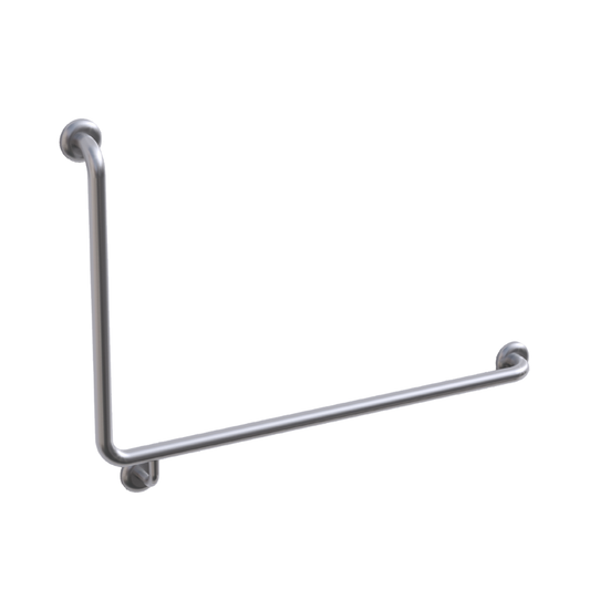 Amore Grab Rail 90 Degree 950 x 600mm Right Hand - Brushed Nickel