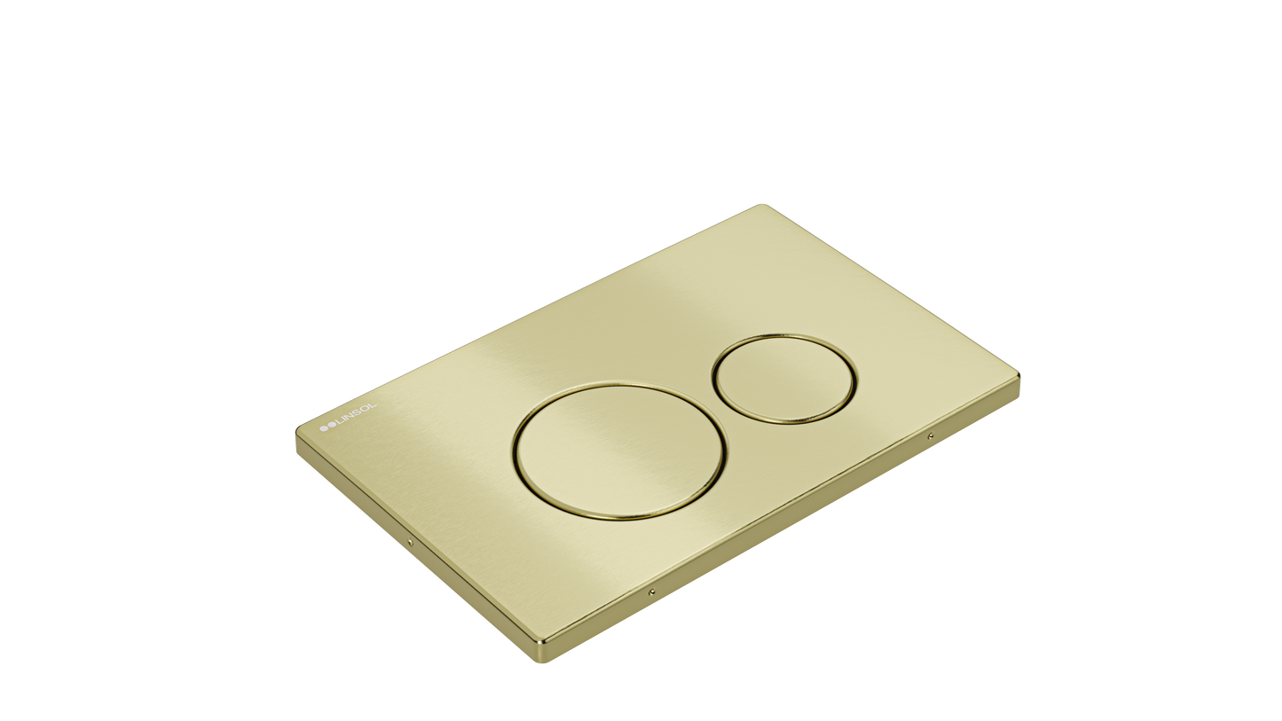 Anchor Stainless Steel Flush Plate - Brushed Brass