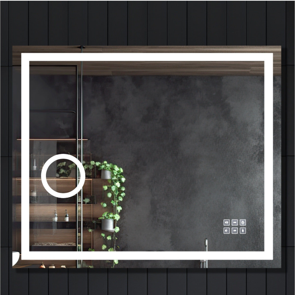 Bluetooth LED Frameless Mirror with Magnifier -   900x750mm **Discontinued/Clearance Stock No Exchange or Refund