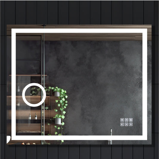 ART- Bluetooth LED Frameless Mirror with Magnifier   - 1200x800mm  **Discontinued/Clearance Stock No Exchange or Refund