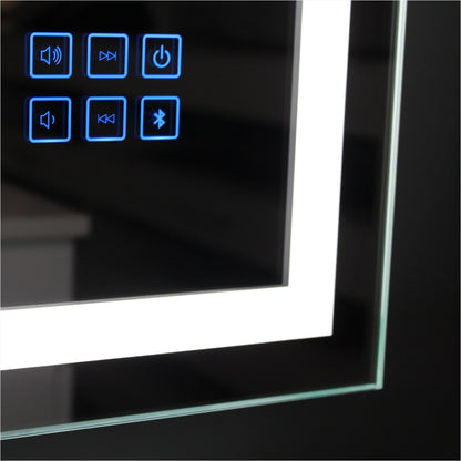 Bluetooth LED Frameless Mirror with Magnifier -   900x750mm **Discontinued/Clearance Stock No Exchange or Refund