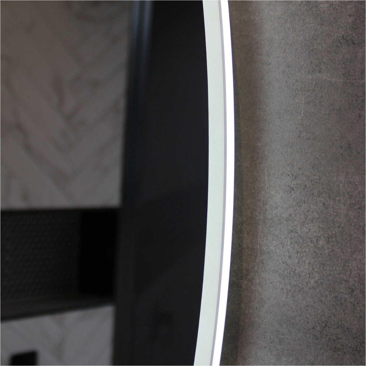 Acrylic Asymmetrical LED Frameless Mirror - 1000x844mm