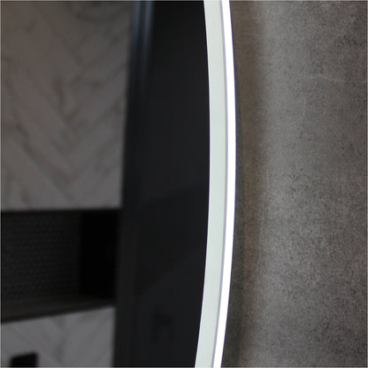 Acrylic Asymmetrical LED Frameless Mirror - 1000x844mm
