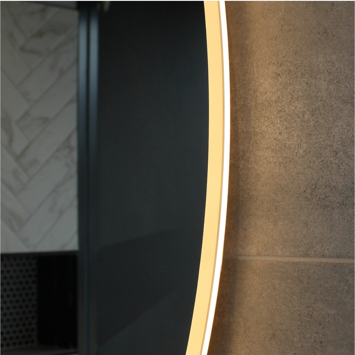 Acrylic Asymmetrical LED Frameless Mirror - 1000x844mm