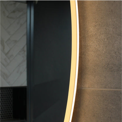 Acrylic Asymmetrical LED Frameless Mirror - 1000x844mm