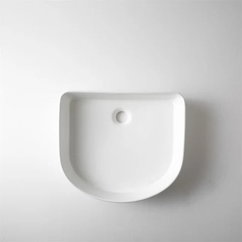 415*365*100mm Matte White with Fluted Design Above Counter Basin