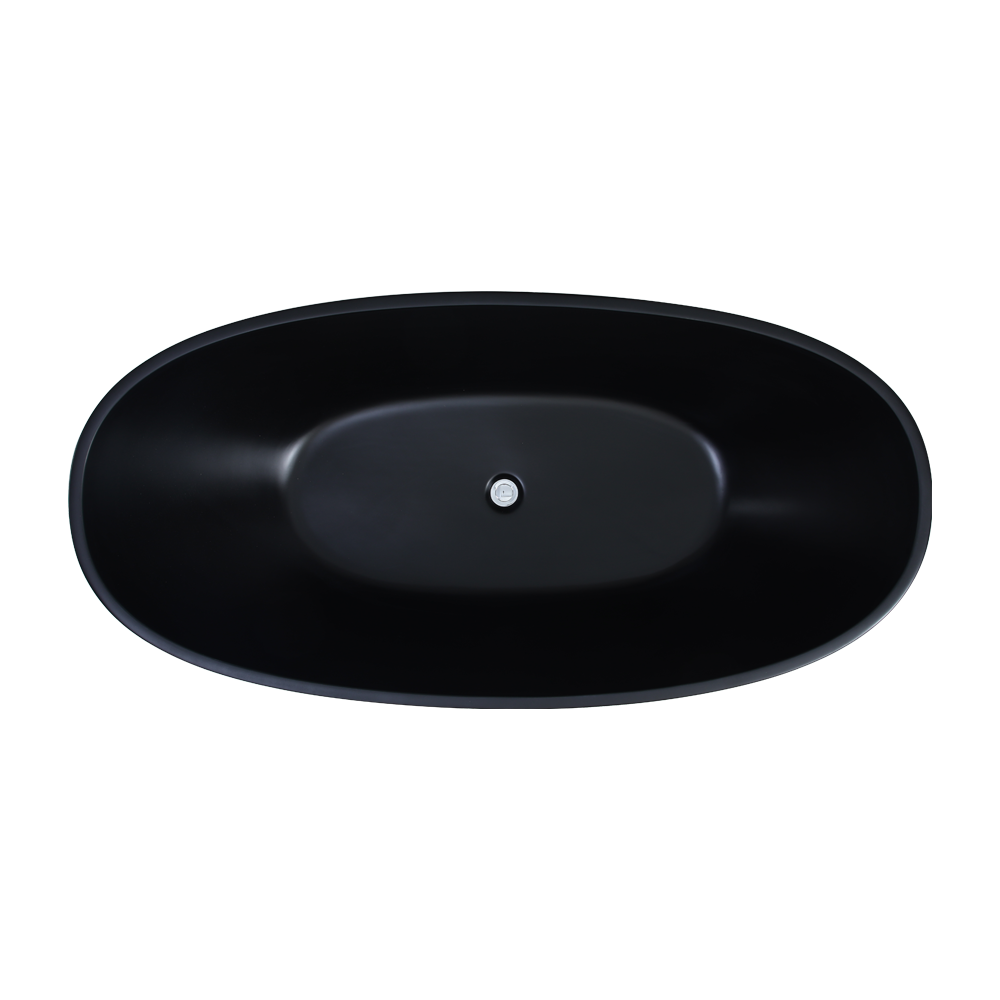 1700mm Freestanding Bathtub - Matte Black & Matte White