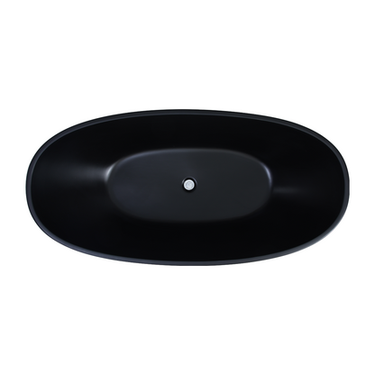 1700mm Freestanding Bathtub - Matte Black & Matte White
