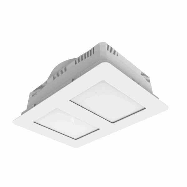 Aspire II Bathroom Heater and Exhaust Fan with Tricolour LED Light