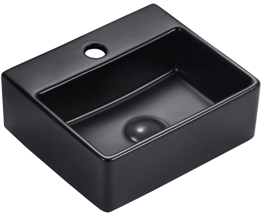 Lexi  - Ceramic Basin 330x290x120mm - BLACK