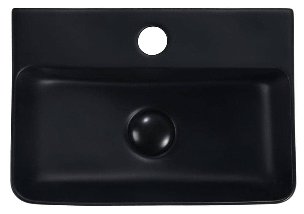 Ceramic Basin 365x255x105mm - MATTE BLACK